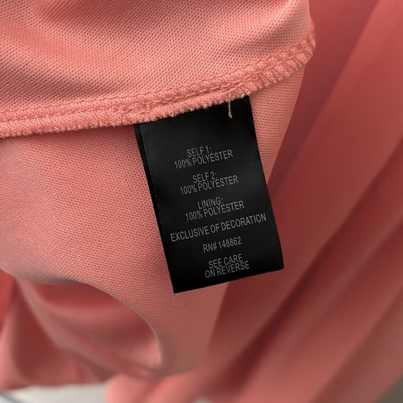 Women’s Plus Size Torrid Coral Chiffon Spaghetti Strap Skater Dress 1X Spring - Picture 9 of 10